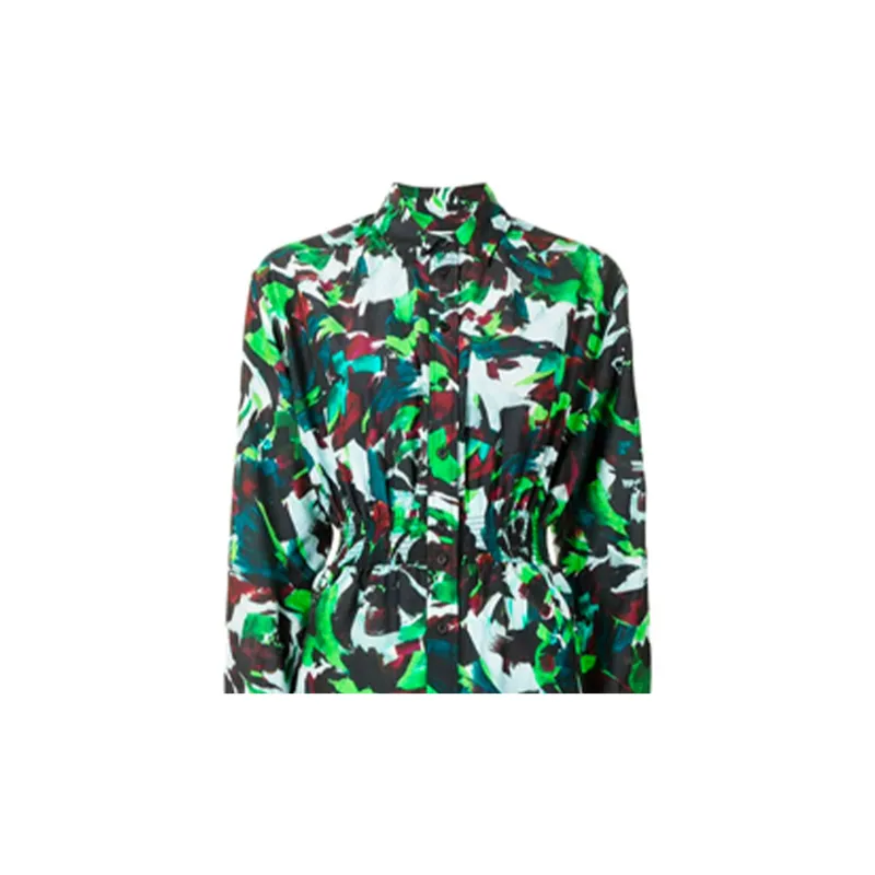 KENZO Long-Sleeved Dresses Women's Green-4
