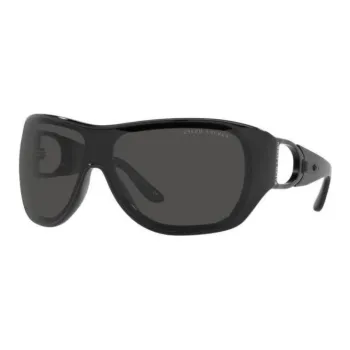 Ralph Lauren Plastic Irregular Shape Sunglasses Women's Black