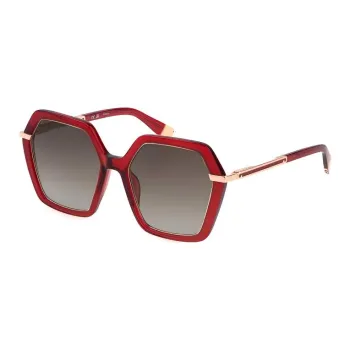 Furla Plastic Irregular Shape Sunglasses Women's Red