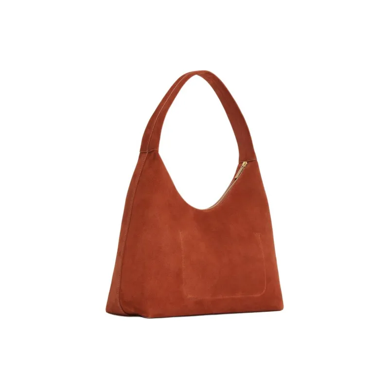MANSUR GAVRIEL Calf Suede Shoulder Bag Women's Orange-Brown-1