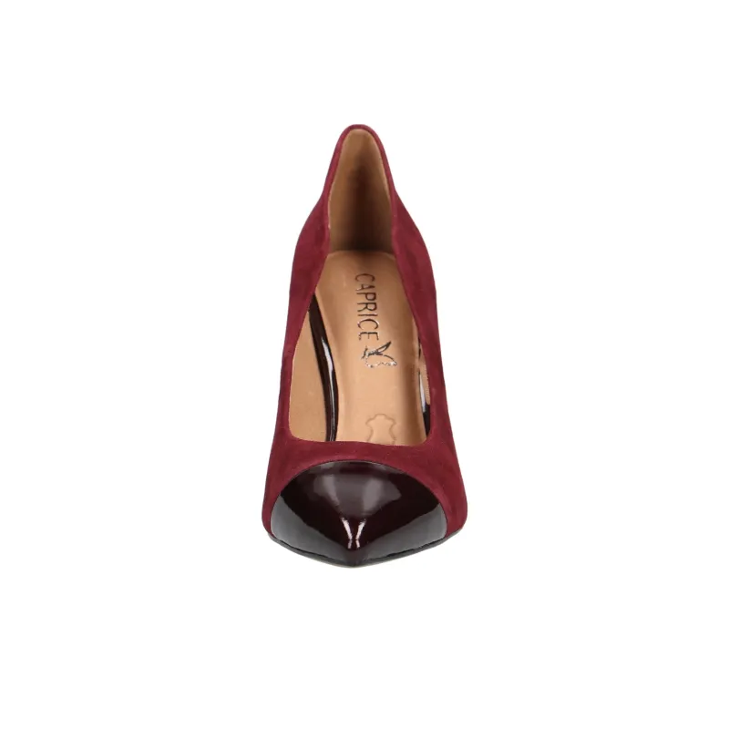 CAPRICE Effi Chunky Heel High Heels 8.5cm Women's Red Black-4