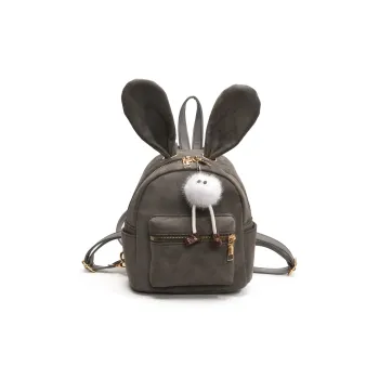 HCXK PU Backpack Regular Women's Gray Black/Pink/Coffee/Brown