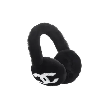 CHANEL 23n Wool Earmuffs Women's Black