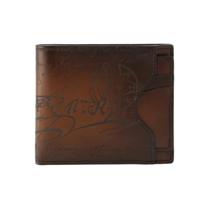 BERLUTI Cow Leather Wallet Men's Brown-0