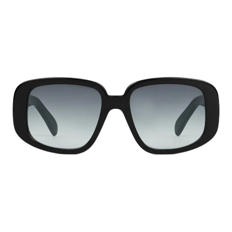 CELINE Acetate Square Sunglasses Women's Black-1