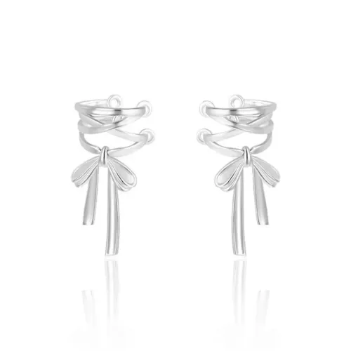 May10th S925 Silver Stud Clip On Earrings Women's