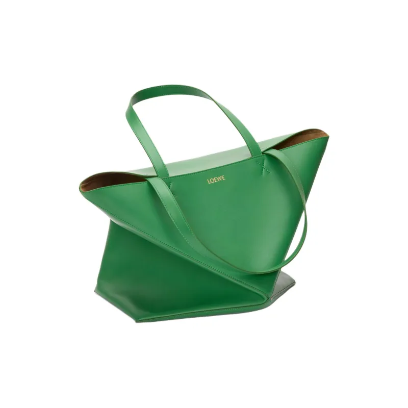 LOEWE Puzzle Fold Calfskin Tote Bag Shopping Bag Handbag Shoulder Bag XL Women's Tropical Green-2
