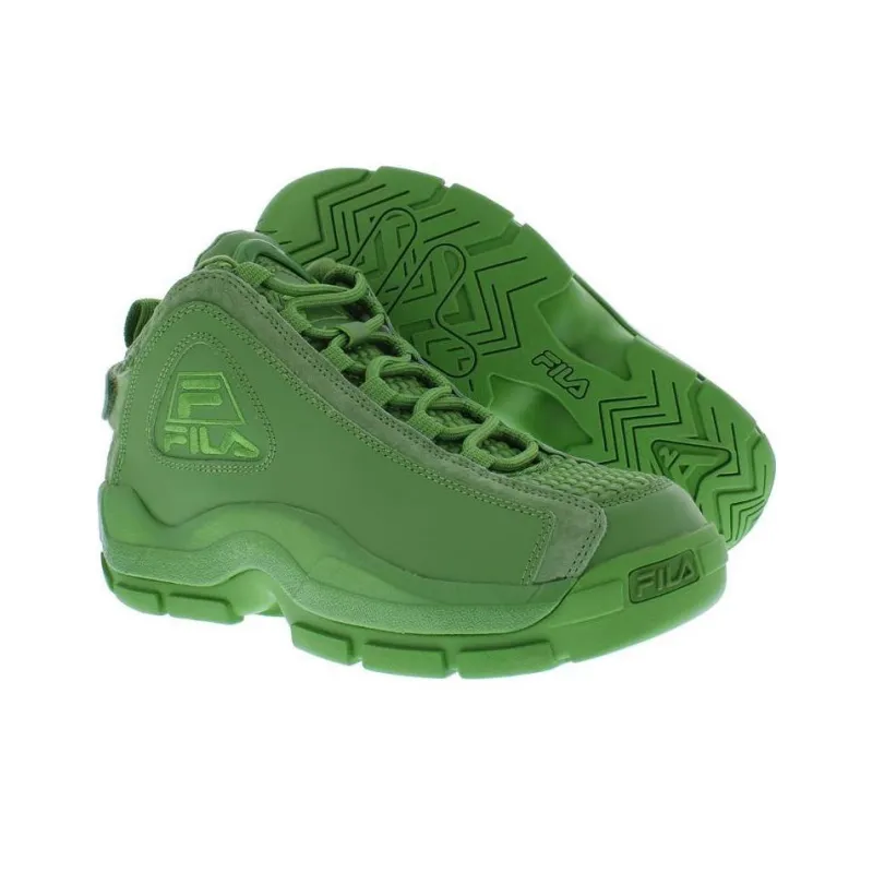FILA Grant Hill 2 Anti Slip Wear Resistant High Top Vintage Basketball Shoes Men's Green-1