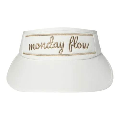 MONDAY FLOW Nylon Sun Protection Hats Women's White
