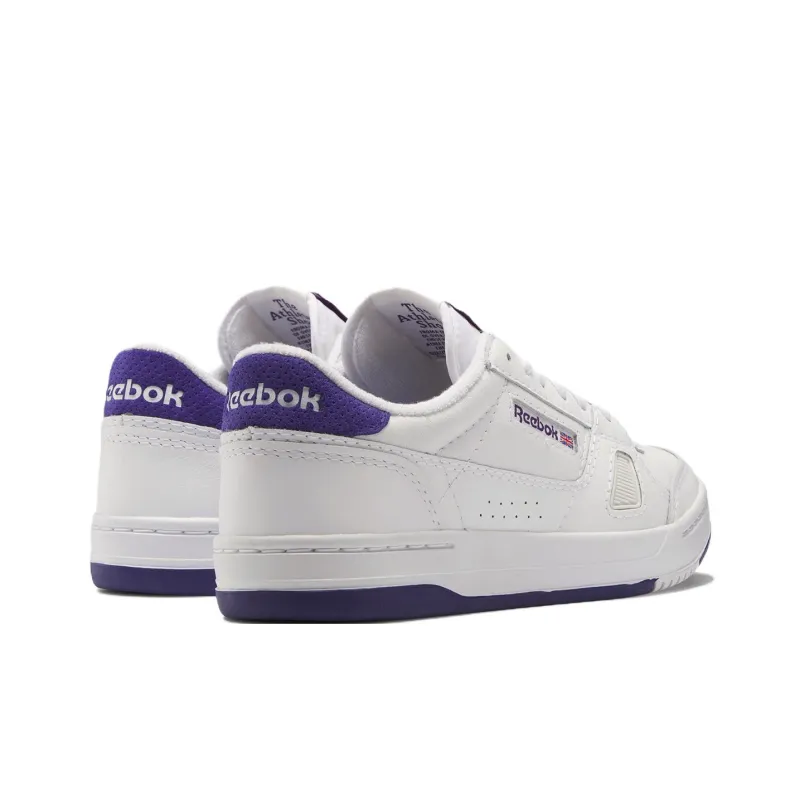 Reebok Lt Court Anti Slip Wear Resistant Low Top Skateboard Shoes Unisex White Blue-3