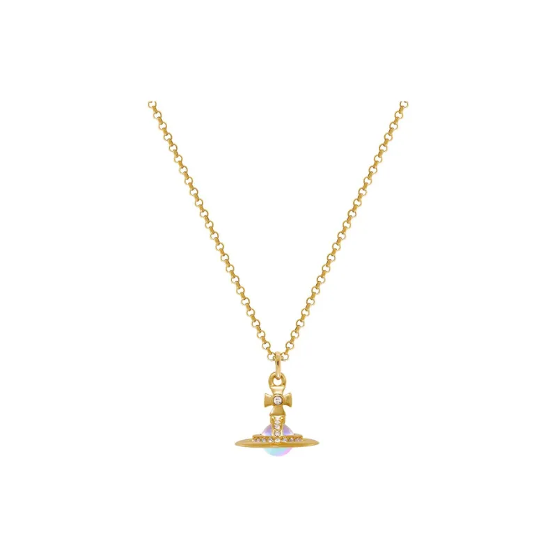 Vivienne Westwood Brass Light Ball Pendant Necklace Women's Gold/Aurora-0