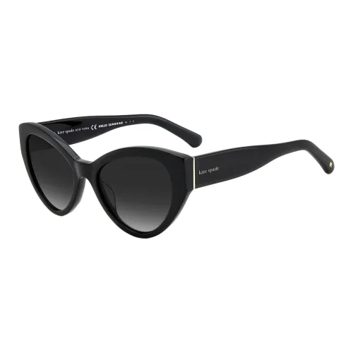 Kate Spade Acetate Irregular Shape Sunglasses Women's Black