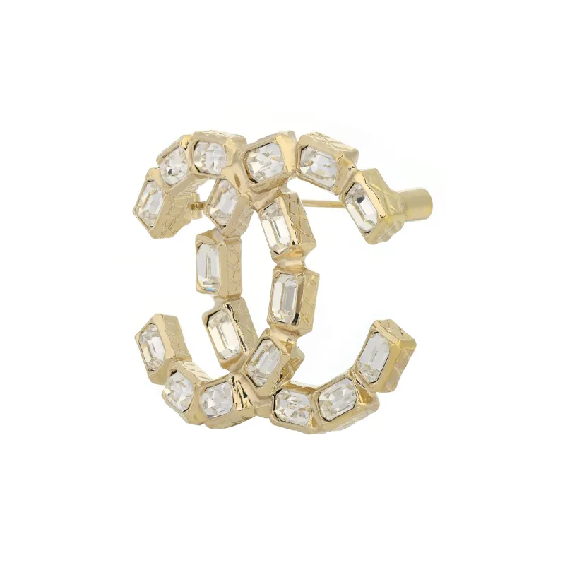 CHANEL Metal Brooches Women's Gold-1