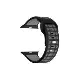 Single Pin Two-Tone Multi-Hole Strap, Black+Gray