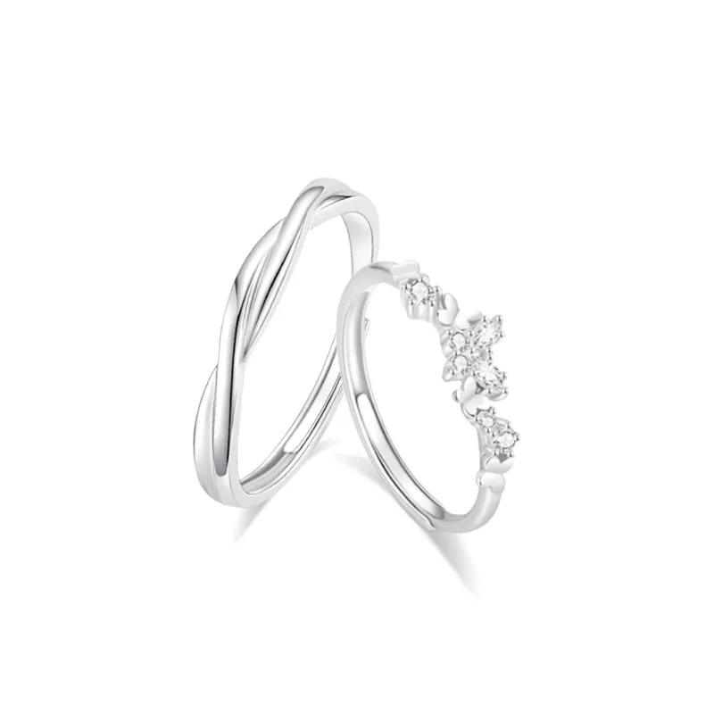 LUCA Sterling Silver S999 Silver Rings Unisex-0