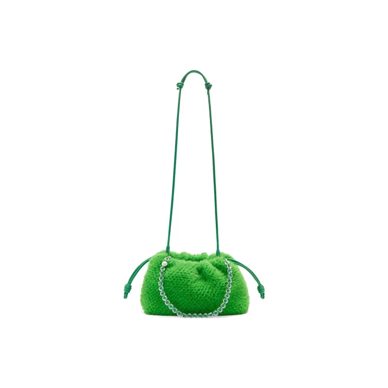 LOEWE Flamenco Fabric Portable Crossbody Bag Shoulder Bag Medium Size Women's Tropical Green-6
