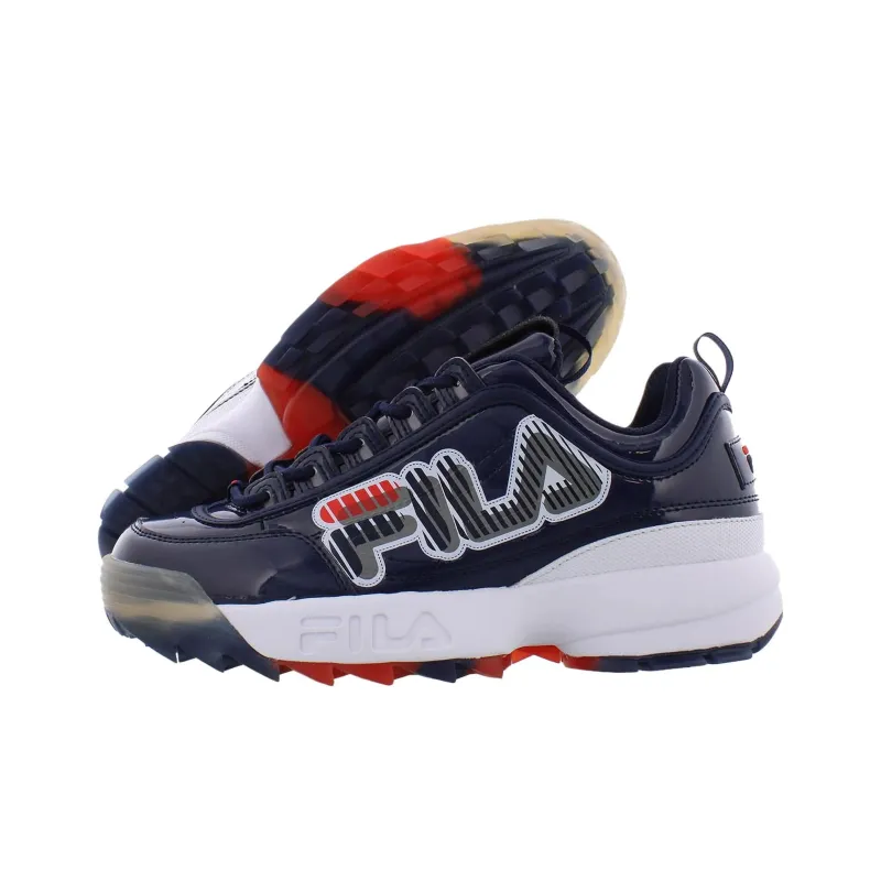 FILA Disruptor 2 Anti Slip Wear Resistant Low Top Training Shoes Men's Blue-5