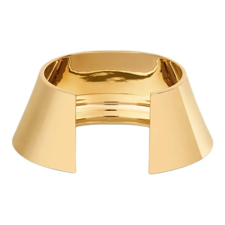 CELINE Formes Abstraites Pyramid Cuff In Brass With Gold Finish-2