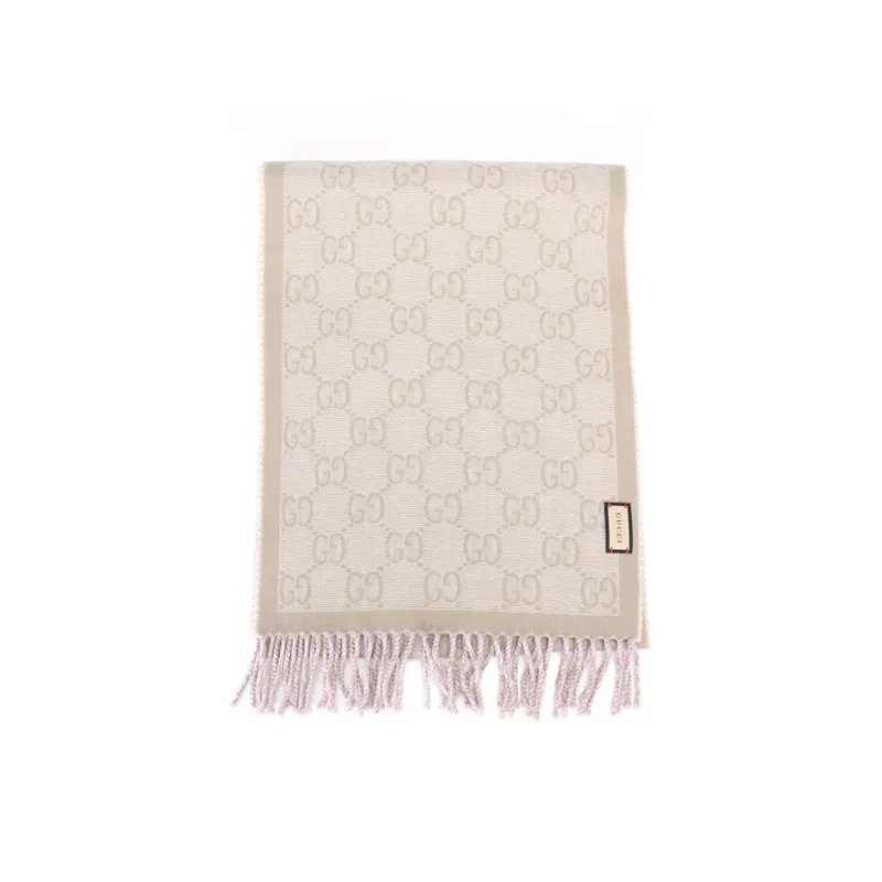 GUCCI Intarsia-knit Logo Scarf-1