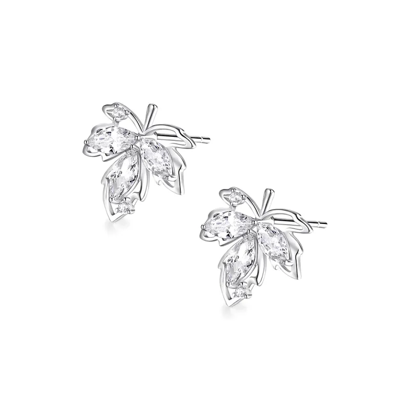 KADER 925 Sterling Silver Stud Earrings Women's Silver-1