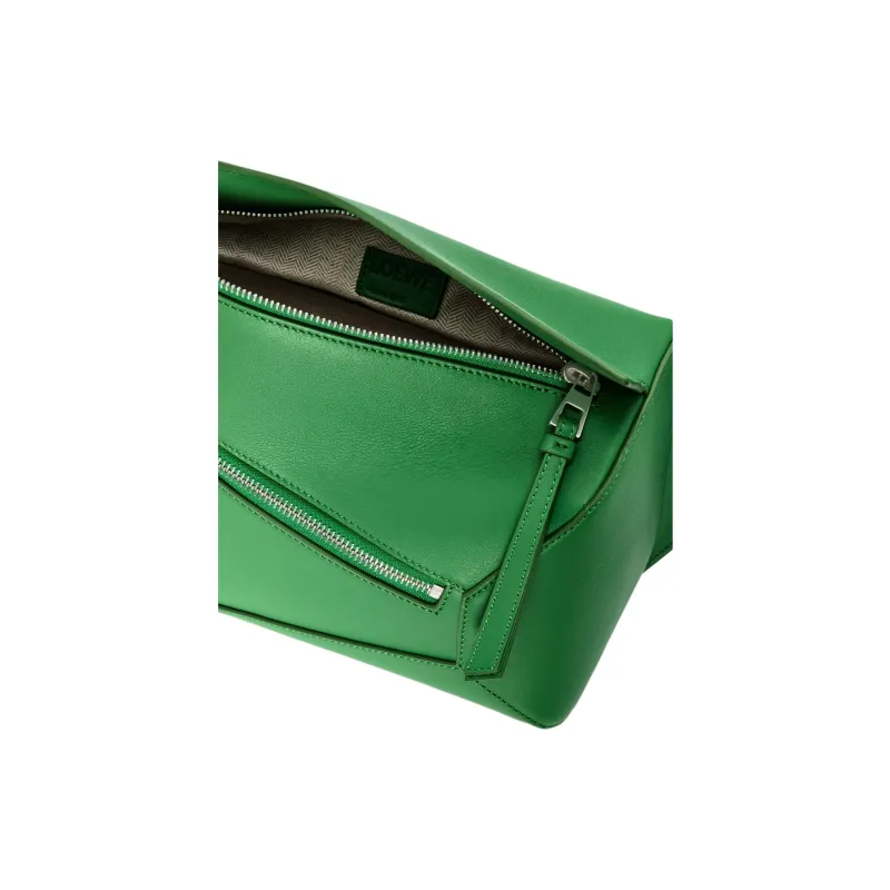 LOEWE Puzzle Calfskin Fanny Pack Small Size Men's Tropical Green-4