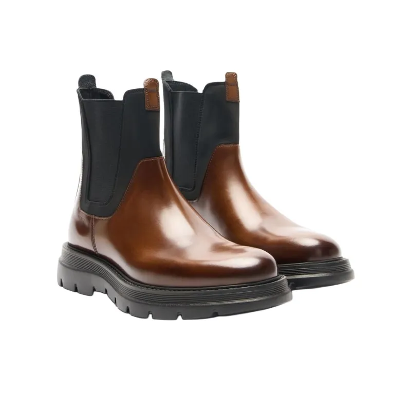 Stuart Weitzman/SW Arden Short Chelsea Boots Men's Brown-3