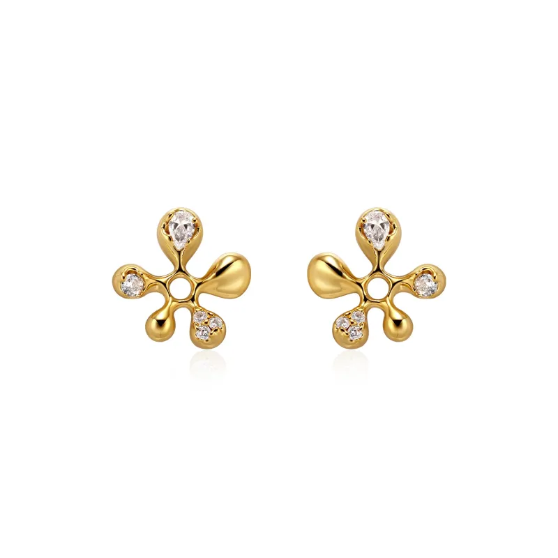 BOONEE ALUS Alloy/Silver Plated/Gold Plated Stud Earrings Women's Silver/Gold-0