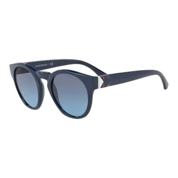 EMPORIO ARMANI Plastic Round Sunglasses Women's Blue