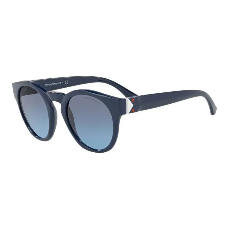 EMPORIO ARMANI Plastic Round Sunglasses Women's Blue-0