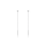 S999 Fine Silver Bean Drop Earrings