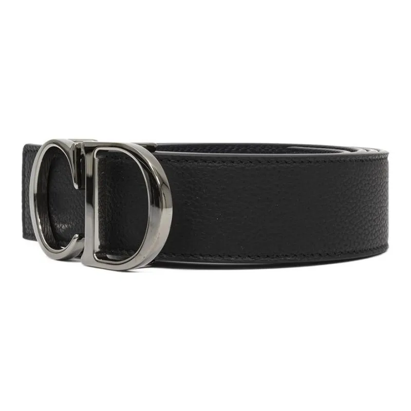DIOR Leather Belts Unisex Black -2