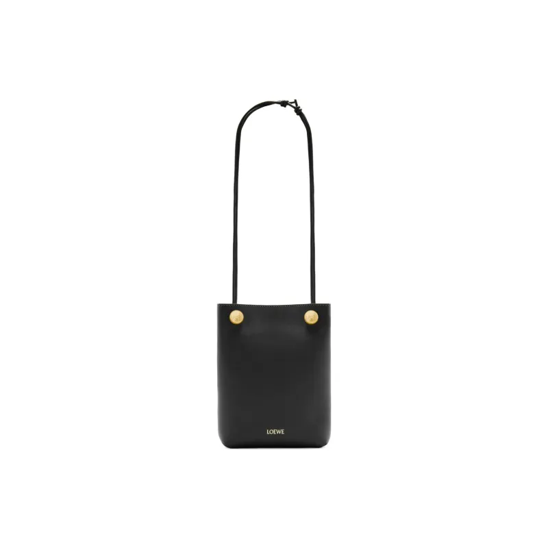 LOEWE Smooth Calf Leather Crossbody Bag, Shoulder Bag Women's Black-3