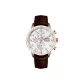 Rose Case White Dial Brown Strap-OBL-IM-MU-PWW