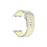 Single Pin Two-Tone Multi-Hole Strap, Warm Gray+Lemon