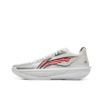 LiNing Ultra Light Cushioning, Slip Resistant, Abrasion Resistant, Rebound Grip Low Top Basketball Shoes Men's White