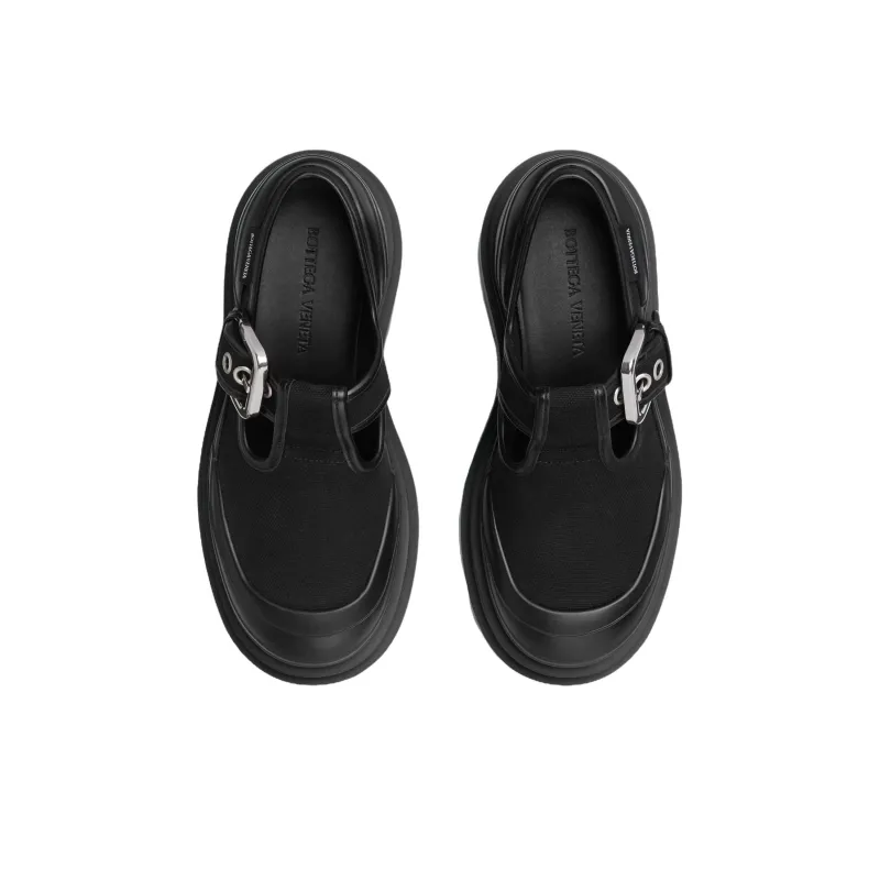 Bottega Veneta Trek Casual Single Shoes 7cm Women's Black-3