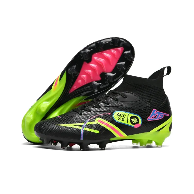 WEJIESS TF Rubber Broken Studs Soft Ground Firm Ground Anti-Slip Wear-Resistant Soccer Shoes Unisex-22