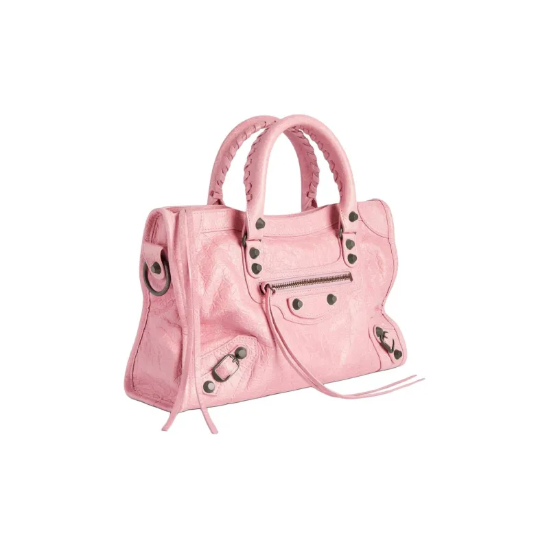 Balenciaga Le City Lambskin Tote Bag Shopping Bag Shoulder Bag Handbag Small Size Women's Pink-2