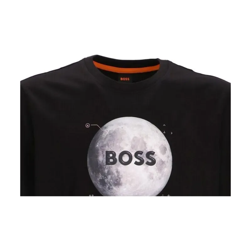 HUGO BOSS Moon print Cotton T shirt-4