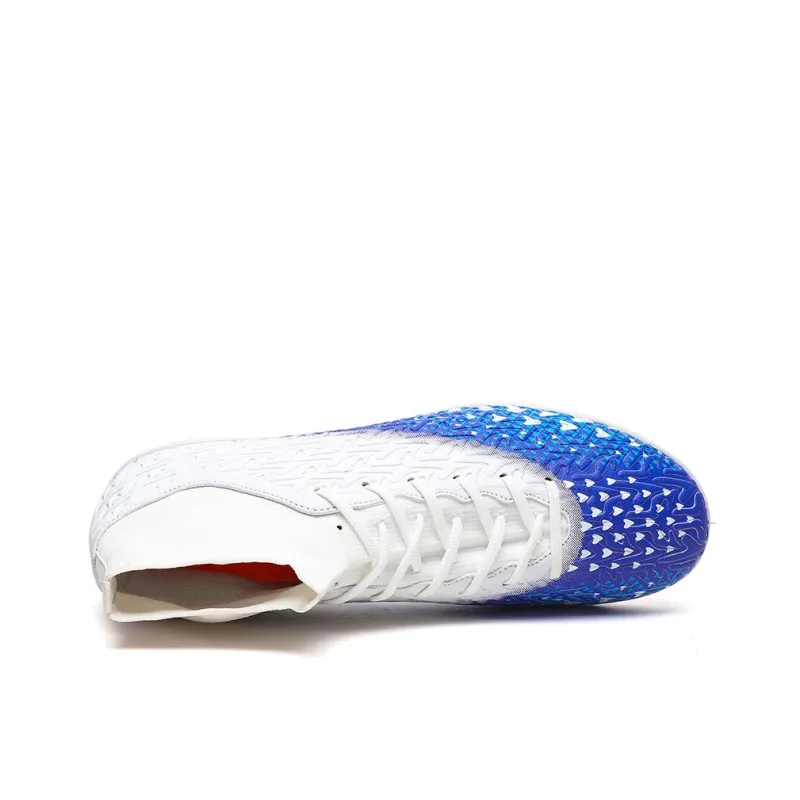 OFFER AITR Soccer Shoes Unisex High Top Black/Blue/White-7