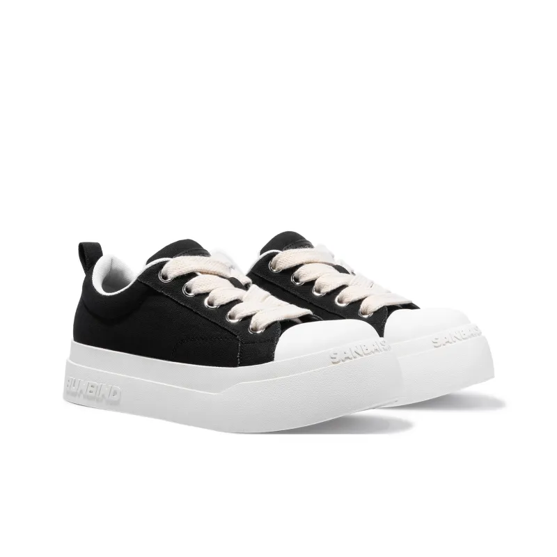 SANBAI STUDIO Height Increasing Wear-Resistant Slip-Resistant Low-Top Canvas Shoes Unisex-2