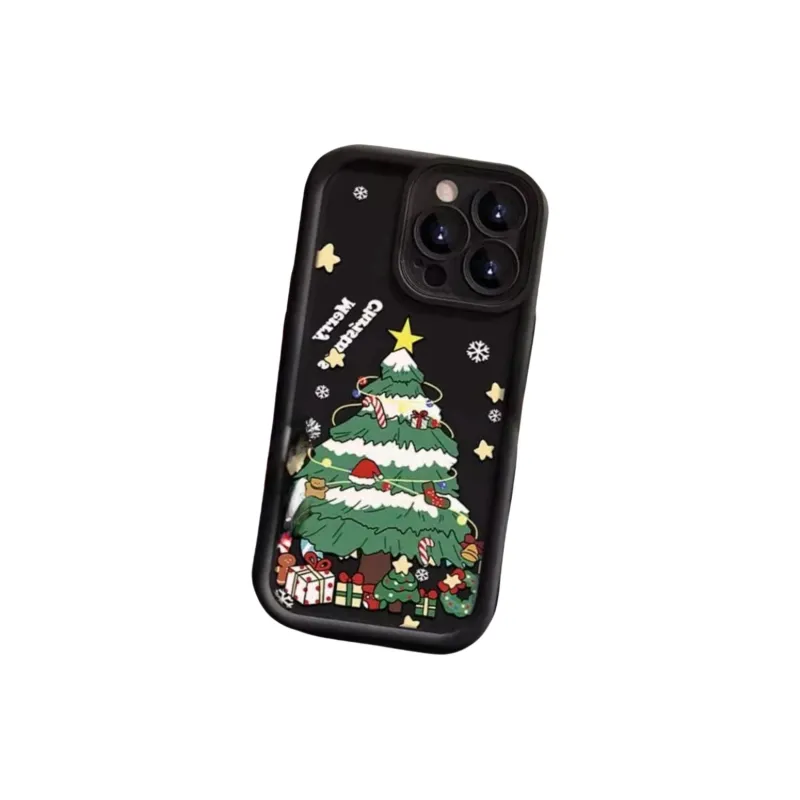 BYZ TPU Material Christmas Tree Phone Case Compatibility Apple IPhone 14/15/16 Pro Max/Plus-5