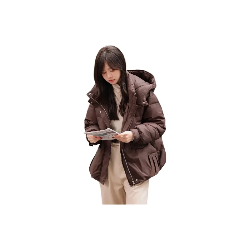 Mo Han Yi Mei Puffer Jacket Women's Red Coffee-0