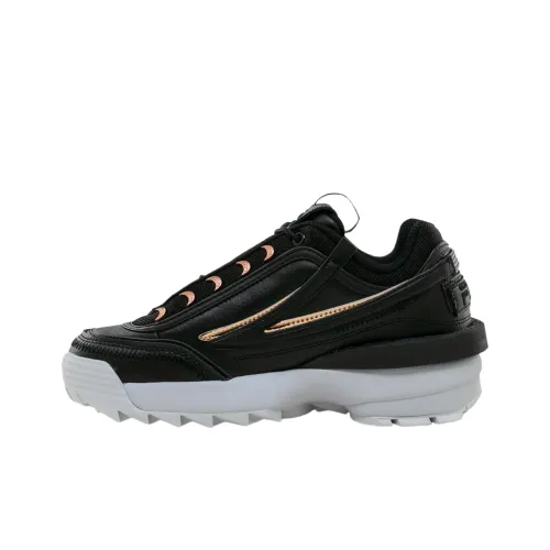 FILA Disruptor 2 Anti-Slip Wear-Resistant Low-Top Casual Shoes Women's Black