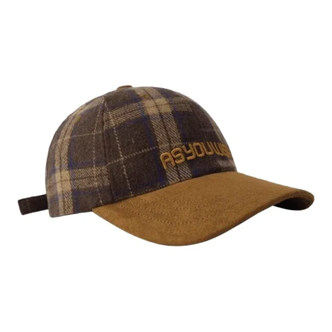 FREE RABBITⅡ Korean Style Trendy Letter Embroidery Patchwork Color Blocking Baseball Caps Unisex-3