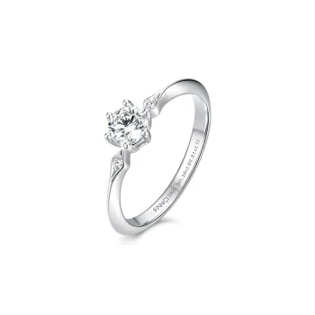 FANCI S925 Silver Inlay 0.1/0.3/0.5 Carat Lab Grown Diamond Rings Women's