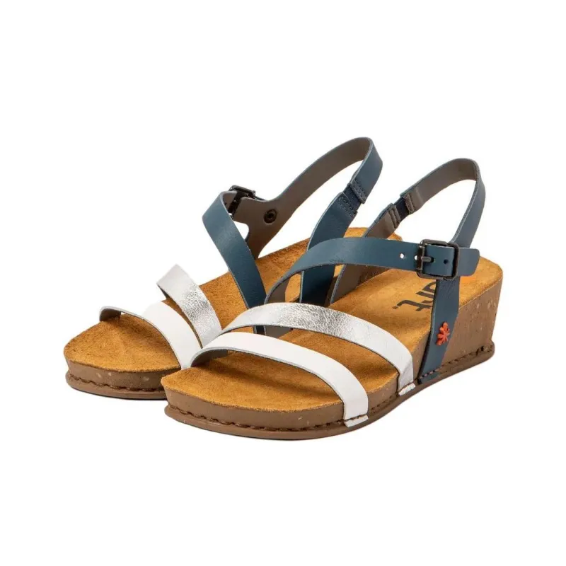 Art I LIVE Strap Sandals 4.5cm Women's Silver Blue-1
