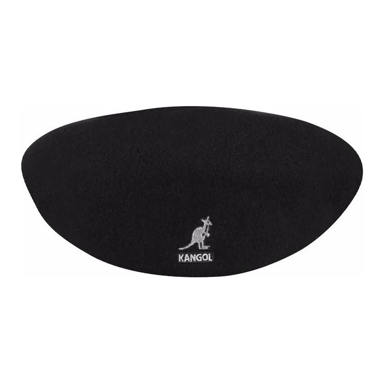 KANGOL 504 Wool Flat Cap Black-0