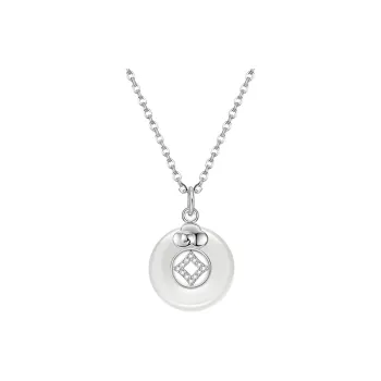 CHINA GOLD Chalcedony Jade Necklaces Women's