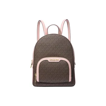 MICHAEL KORS Jaycee Canvas With Canvas Backpack Medium Size Women's Pink/Brown